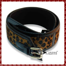 Beautiful horse hair style belt,fashion leather utility belt